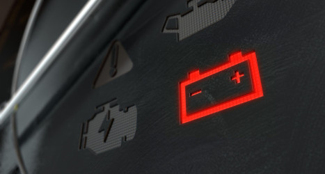 The battery indicator turns on and off - what does this mean?